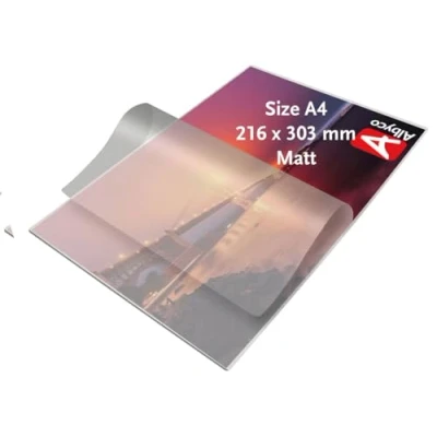 Afbeelding van Albyco A4 Lamineerhoezen Lamineervellen Mat Dikte 2x80 (160) Micron (Verpakt per 100 stuks)