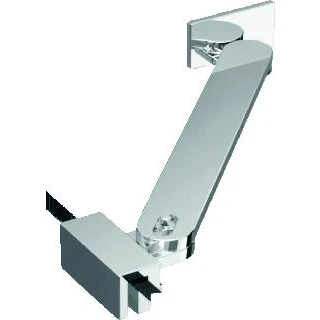 Afbeelding van Novellini louvre muursteun aluminium 450mm lengte profiel chroom r80lou450 k