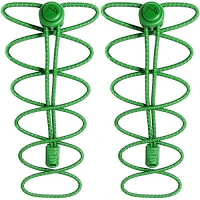 Afbeelding van CampTeck U6604 veters met snelsluiting, elastische snelsluitsysteem, groen, 1 paar