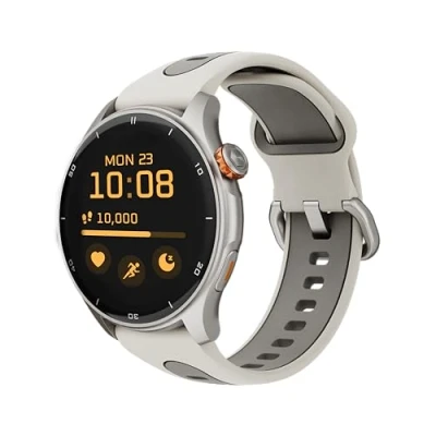 Afbeelding van Smartwatch myPhone Watch Adventure warm grijs, grote 360 mAh batterij, tot 14 dagen met één lading, 1,43 inch, GPS, 50 sportmodi, SOS knop, kompas, waterdicht, bluetooth, 1.43 zoll
