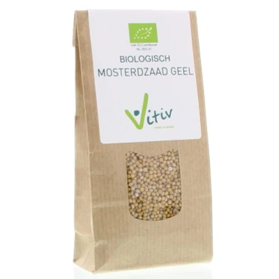 Afbeelding van Vitiv Biologisch Geel Mosterdzaad 100GR