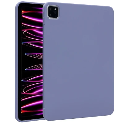 Afbeelding van Apple iPad Pro 11 (2018) Hoes: Accezz Liquid Silicone Backcover met penhouder Softcase,Backcover Lila Siliconen En TPU (zacht) Tablet Hoezen