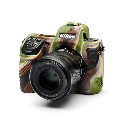 Afbeelding van EasyCover siliconen hoes voor camera Bescherming uw Nikon Z8, Camouflage, cameratas van