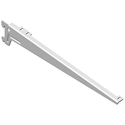 Afbeelding van Element System 18133 00057 Classic planksysteem hoek drager mooi gevormde afsluiting van de plank voor het leggen houten vloeren, staal, wit, 380 mm, 2 stuks