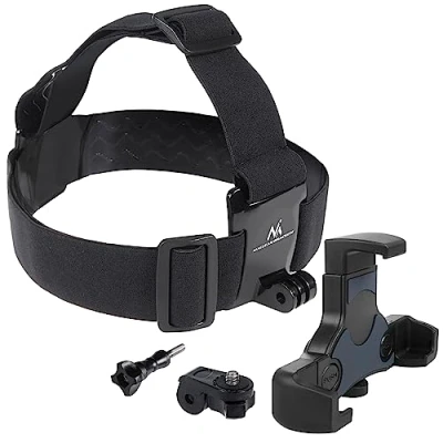 Afbeelding van Maclean MC 448 Sporthoofdband / telefoonhouder Draaibaar voor mobiele telefoon en camera Universeel Zwart