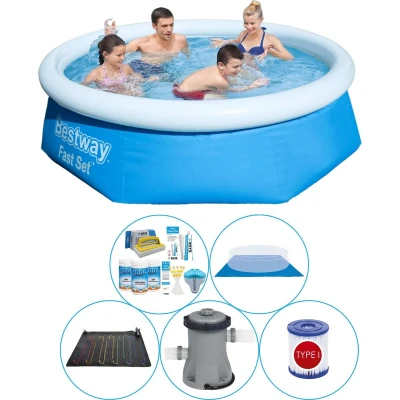 Afbeelding van Bestway Fast Set Rond 244x66 cm 6 delig Zwembad Combi Deal