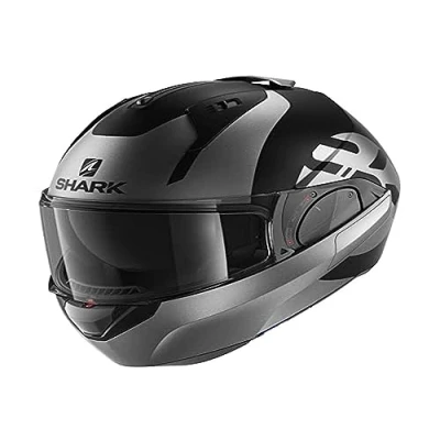 Afbeelding van SHARK EVO ES KEDJE Motorhelm Systeemhelm Mat Zwart Antraciet Black Maat S