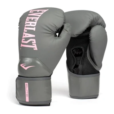 Afbeelding van Everlast Elite 2 Boxing Gloves Grey/Pink 14 oz
