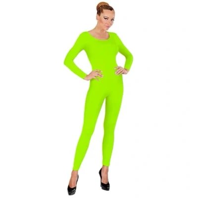 Afbeelding van Widmann Dans &amp; Entertainment Kostuum Neon Groen Bodysuit Glow Vrouw Small / Medium Carnavalskleding Verkleedkleding
