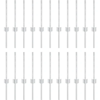 Afbeelding van vidaXL Heipalen 22 stuks U kanaal Zilver 80 cm Staal