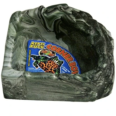 Afbeelding van Zoo Med Repti Rock Corner Food / Water Dish Voer Waterbak Small Grijs
