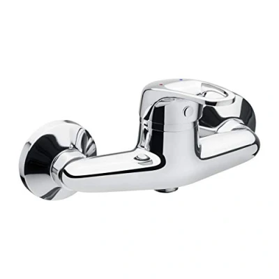 Afbeelding van Cornat Tavira douche eengreepsmengkraan Hoogwaardige messing behuizing verchroomd 1/2 inch uitlaat/eengreepsmengkraan voor opbouwmontage/douchekraan/douchekraan / TAV3