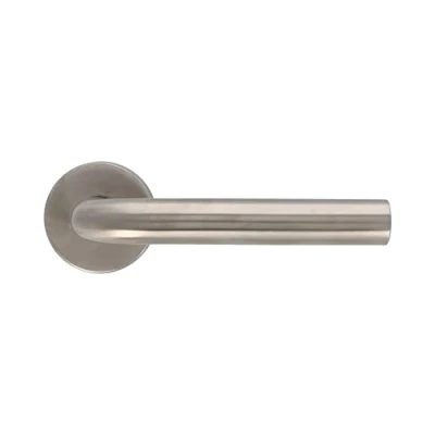 Afbeelding van Amig Deurgreep model 4RX met rozet, roestvrij staal 18/8, 136x19(d) mm, rozet diameter 53 mat