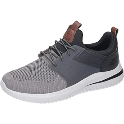 Afbeelding van Skechers Delson 3.0 Cicada herensneaker, Grijs/Zwart, 44 EU