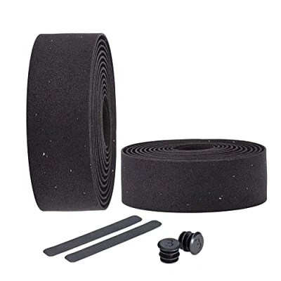 Afbeelding van BBB Cycling RaceRibbon Stuurtape Antislip Stuurlint Racefiets Stretch Materiaal Zwarte Kurk 2 Rollen BHT 01