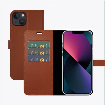 Afbeelding van Valenta Book Case Gel Skin Apple iPhone 14 Plus Brown