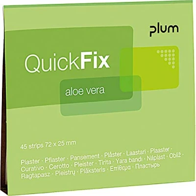 Afbeelding van Quickfix Wondpleister navulling Aloë Vera voor de dispenser 45 strips 72 x 24 mm