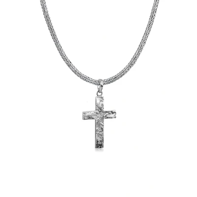 Afbeelding van Kuzzoi Cross Ketting silvercoloured, Heren, Maat: 50, Silver coloured