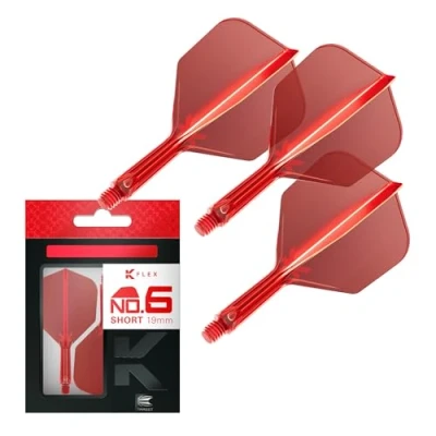 Afbeelding van TARGET K FLEX RED NO6 DART FLIGHTS SHORT