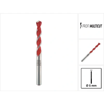 Afbeelding van Alpen MultiCut 17200500100 Carbide Multifunctionele boor 5 mm Gezamenlijke lengte 85 Cilinderschacht 1 stuk(s)