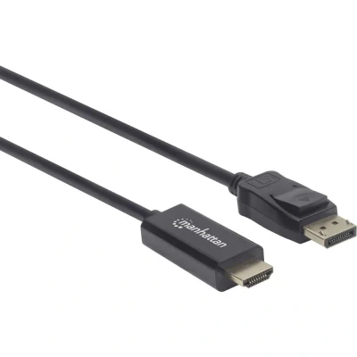 Afbeelding van Manhattan 153188 DisplayPort kabel / HDMI Adapterkabel stekker, A stekker 3.00 m Zwart