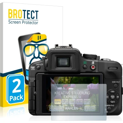 Afbeelding van BROTECT Screenprotector voor Panasonic Lumix DMC G3 Folie Beschermfolie transparant (2 Stuks)