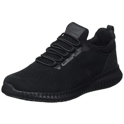 Afbeelding van Skechers Heren Cessnock Sneaker, Zwart textiel water en vlekafstotend, 46 EU