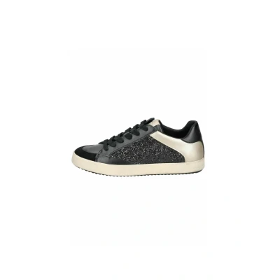 Afbeelding van Geox Sneakers laag black, Dames, Maat: 36, Black Imitatieleer/ textiel
