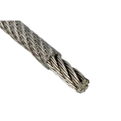 Afbeelding van Draadkabel 5 / 7 mm 10 meter balustrade kabel 5/7 roestvrij staal 7X7 ommanteld PVC helder EN 1.4401 middelzacht A4 NIRO, Nirosta