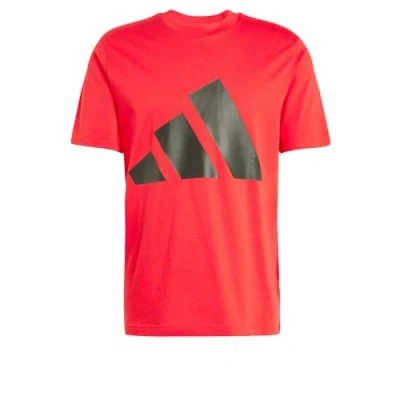 Afbeelding van adidas Heren ESSENTIALS BIG LOGO SINGLE JERSEY TEE, Pure Ruby/Black, L