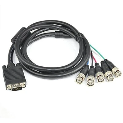Afbeelding van PremiumCord VGA 5X BNC 2 m, M/M, verbindingskabel 15p, zwart