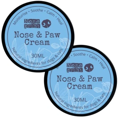 Afbeelding van 2x 30ML 100% natuurlijke hond neus en poot balsem Paw Protector Balm voor honden Dog Moisturiser Hydrateert verlicht droge gebarsten pads (neus 2x30ML)