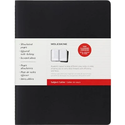 Afbeelding van Moleskine Subject Cahier Journals XXL Zwart / Bruin set van 2