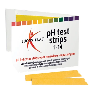 Afbeelding van 1+1 gratis Lucovitaal Zuur Base PH (80 Teststrips)
