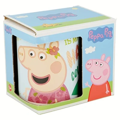 Afbeelding van Mok Peppa Pig Having fun Keramisch Licht Roze (350 ml)