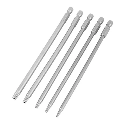 Afbeelding van 5 stuks Torx bitset lang schroevendraaierbits van 150 mm 1/4 &quot;Hex Shank T10 T30 magnetische voor veiligheid de ster