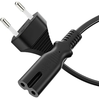 Afbeelding van sonero Stroomkabel netsnoer 2 polig, 5,0 m, eurostekker type C stekker naar IEC bus, C7, Euro 8 stekker, voedingskabel voor tv, PS5, PS4, PS3, huishoudelijke apparaten, zwart