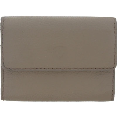 Afbeelding van Broekriem Portemonnee Leer Pasjeshouder voor aan riem of handtas klittenbandlus muntvak 3 tot 6 pasjes RFID Taupe Limited Edition