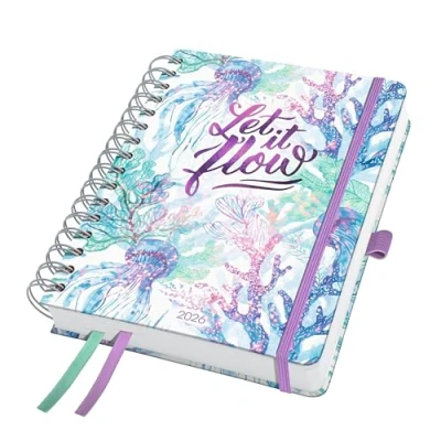 Afbeelding van Sigel weekagenda met spiraal 2026 formaat A5 Underwater Miracles hardcover SI J6604