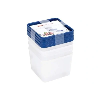 Afbeelding van Westmark Diepvriesdozen 0.5L 4 Stuks Blauw/Wit