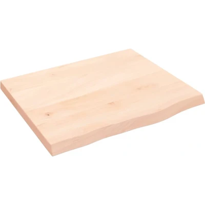 Afbeelding van vidaXL Wastafelblad 60x50x(2 4) cm onbehandeld massief hout