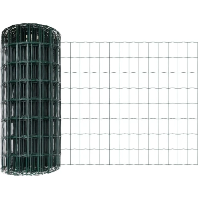 Afbeelding van vidaXL Euro Omheining met 5 U Palen Groen 0.4x10 m Staal