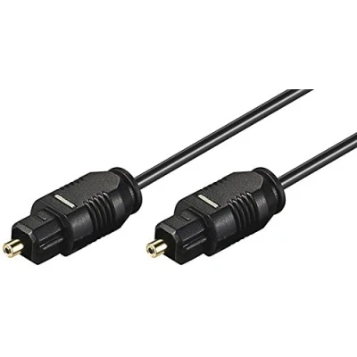Afbeelding van Optische Toslink Kabel 2,2mm dik Verguld 1,5 meter Zwart