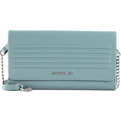 Afbeelding van MANDARINA DUCK Leren Schoudertas Avondtas I Con Wallet Bag Mistral Blauwgrijs