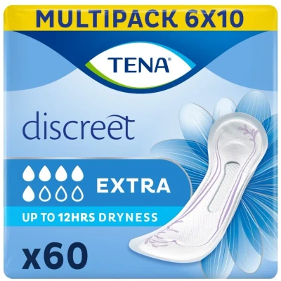 Afbeelding van TENA Discreet Extra verbanden 6 x 10 stuks voor urineverlies