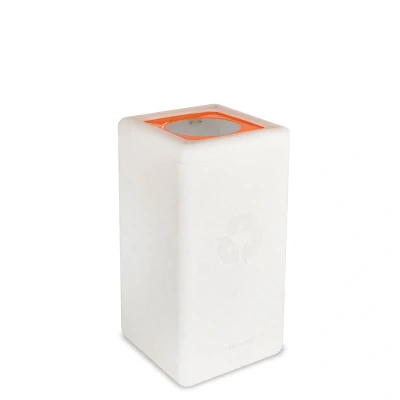 Afbeelding van BrickBin cirulaire afvalbak Plastic 65 ltr Wit/oranje