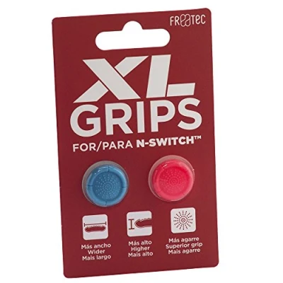 Afbeelding van FRTEC Duimgrepen Pro XL Neon Blauw/Neon Rood (Nintendo Switch)