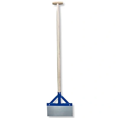 Afbeelding van DEWEPRO Slagschraper met houten handvat Schraper voor vloer, ijs, teer, pleister, mortel Extra stabiel stutten en veerstalen blad Breedte: 300 mm Totale lengte 137 cm.