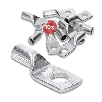 Afbeelding van 10 stuks Kalitec HR10 6 standaard buiskabelschoenen mm² M6 I zonder kijkgat Made in Germany