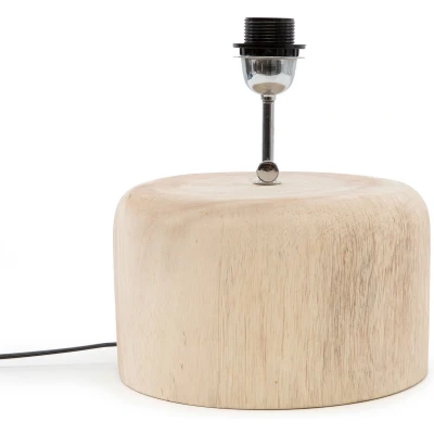 Afbeelding van De Teak Wood Tafellamp Voet Naturel Default Majorr